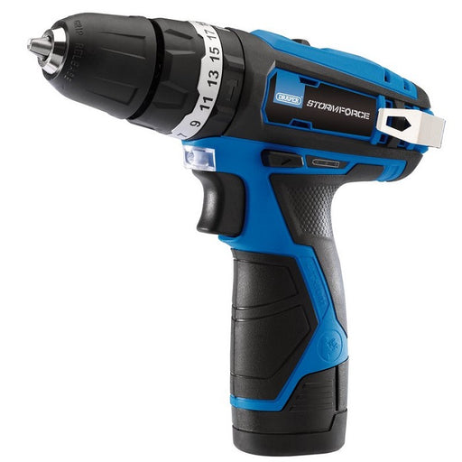 Draper Storm Force 10.8V Combi Drill With 2X 1.5Ah Batteries + Charger