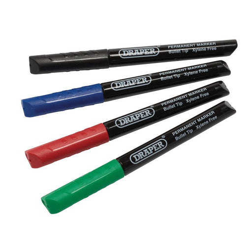 Draper Marker Pens, Multicoloured 4PC