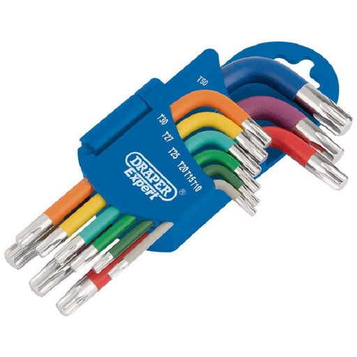 Draper TX-STAR Metric Coloured Short Arm Key Set 9 Piece