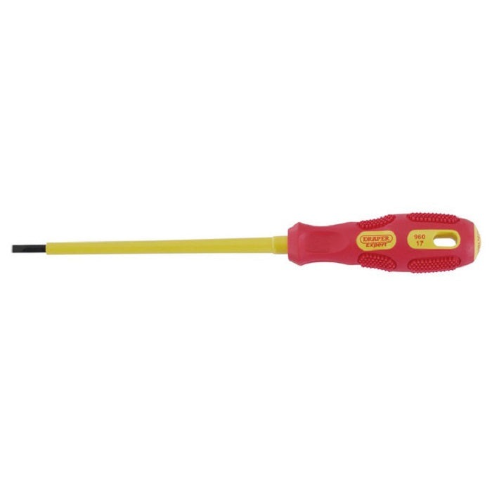 Draper VDE Approved Fully Insulated Plain Slot Screwdriver, 3.0x100mm