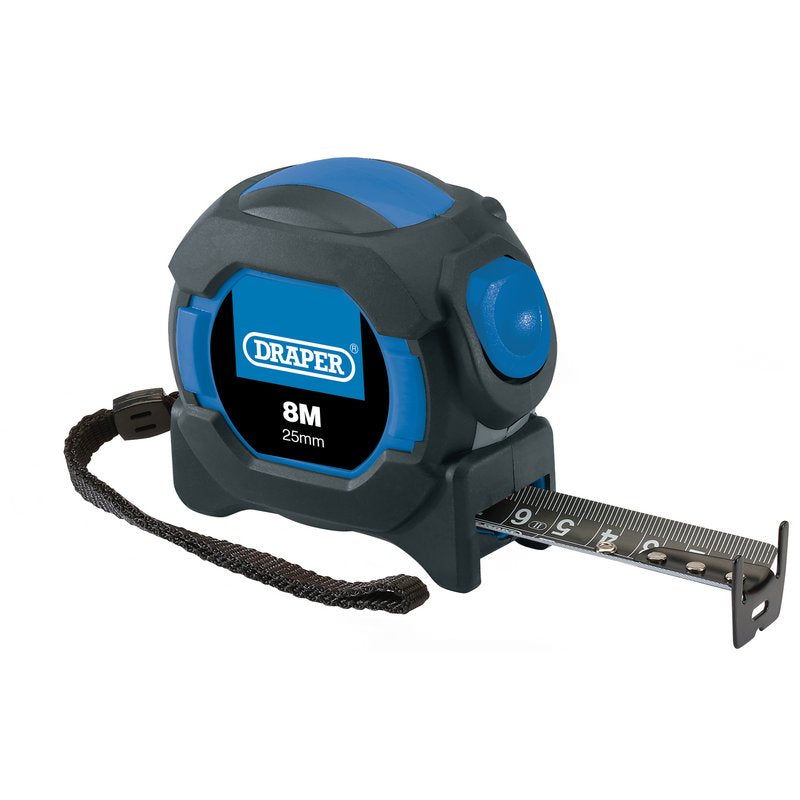 Draper Auto Lock Measuring Tape 8m/26ft 25mm