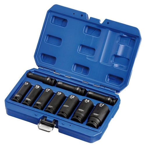 Draper Metric Deep Impact Socket Set, 1/2" 10pcs