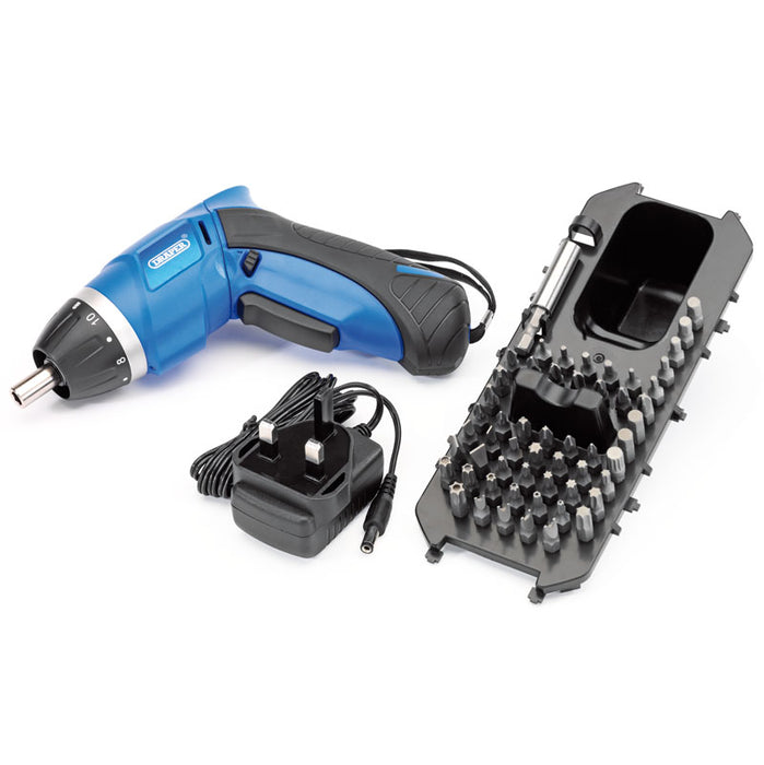 Draper 3.6V Cordless Li-on Screwdriver + Acc + Case