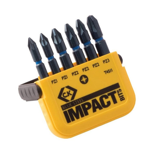 C.K Blue Steel Impact Bit PZ Set/6