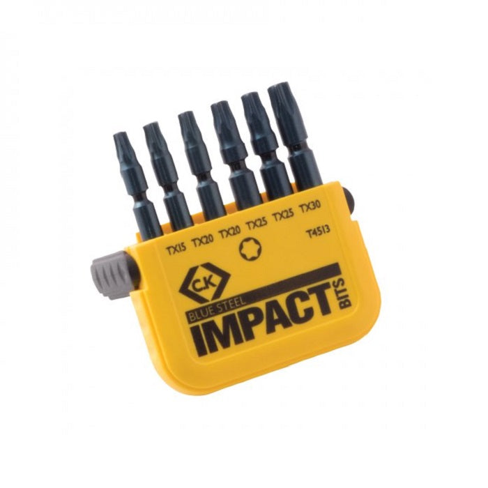 C.K Blue Steel Impact Bit TX Set of 6