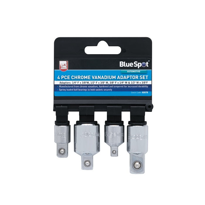 BlueSpot Chrome Adaptor Set 4pcs