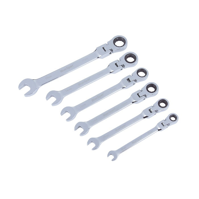 BlueSpot 8-17mm Flexible Metric Ratchet Span 6Pcs