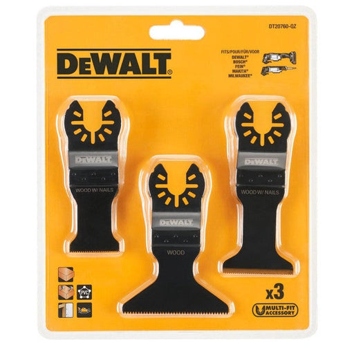Dewalt DT20760-QZ 3 Piece Multi Tool Blade Set