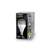 Integral MINI GLOBE 5.6W 2700K 470lm E14 Dimm 210d B.Angle Clear