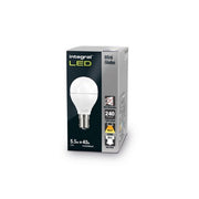 INTEGRAL MINI GLOBE 5.5W 2700K 470LM B15 NON-DIM 140d B.ANGLE OPAL