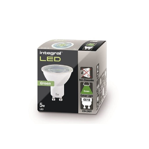 Integral GU10 5W Green Non-Dimmable 40 Beam