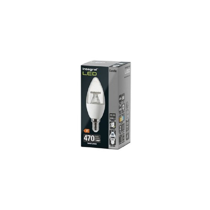 Integral Candle Bulb E14 470Lm 4.9W 4000K Dimmable 240 Beam Clear