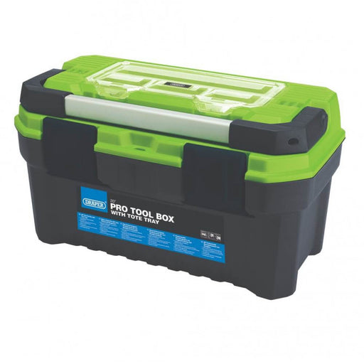 Draper 28076 Pro Toolbox With Tote Tray, 20in, Green