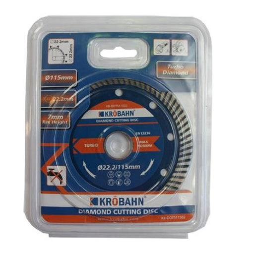 Krobahn Turbo Diamond Cutting Disc 115x22.2mm