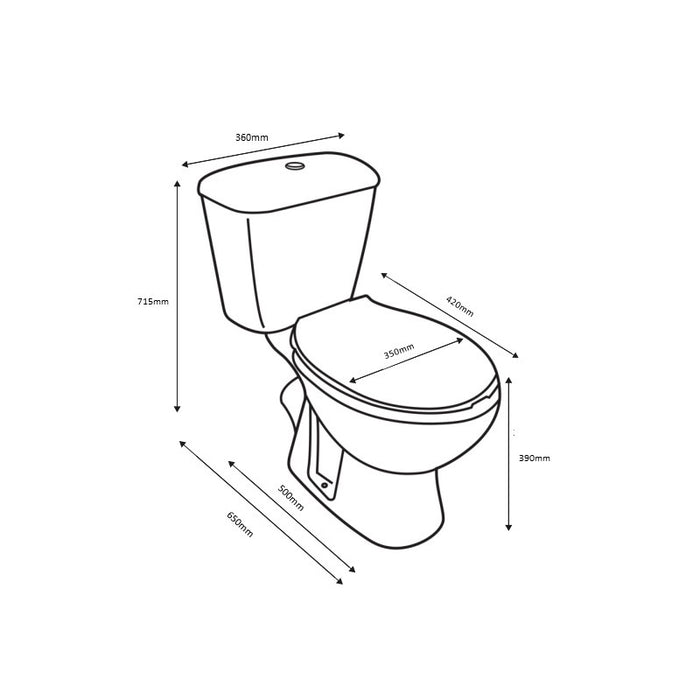 Scudo Pronto Pan, Cistern, Cistern Fittings & Seat