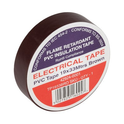PVC Insulation Tape 19X33M Brown