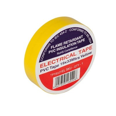 Electrical Insulation Tape 19MMX33M Yellow