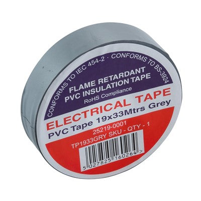 PVC Insulation Tape 19X33M Grey