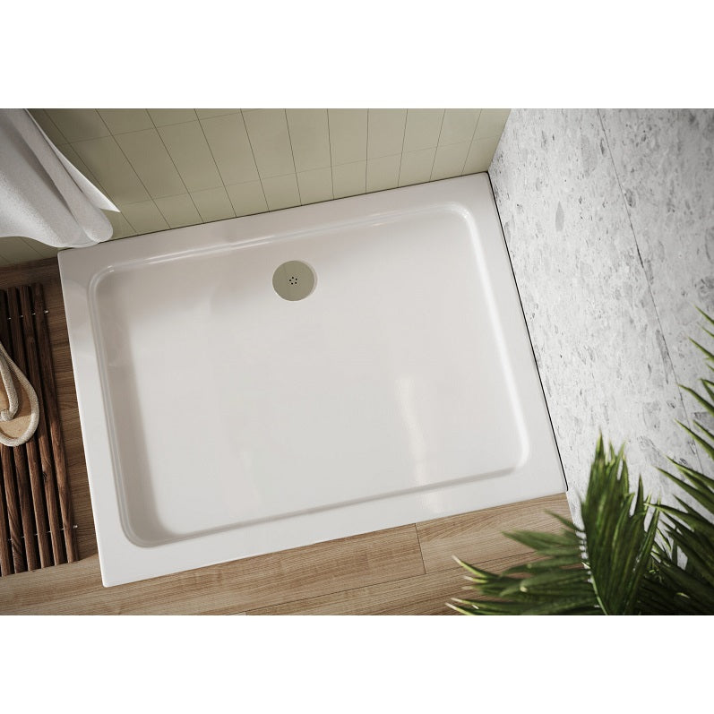 1100x800mm Rectangular 30mm Shower Tray White