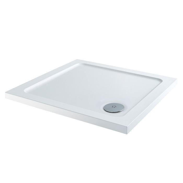 760x760mm Square 30mm Shower Tray White