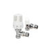 EDEN Thermostatic Radiator Valve TRV Pack Angled c/w L/S 15mm White Head