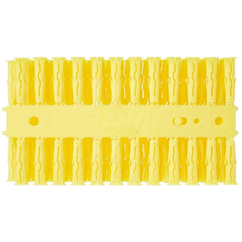 Rawlplug Yellow Wall Plugs 5mm x 24mm Pk96