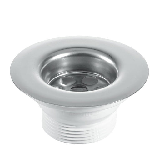 McAlpine 1½" with Black PVC plug 85mm Flange Centre Pin Sink Waste BSW6P