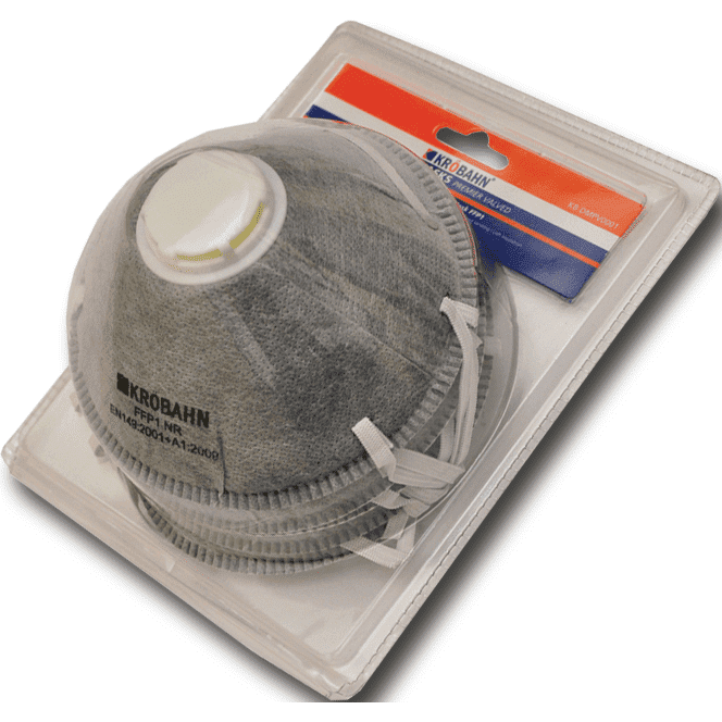 Krobahn Moulded FFP1 Valved Dust Mask 5Msk