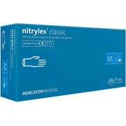 Mercator Blue Nitrile Gloves MEDIUM - Box 100