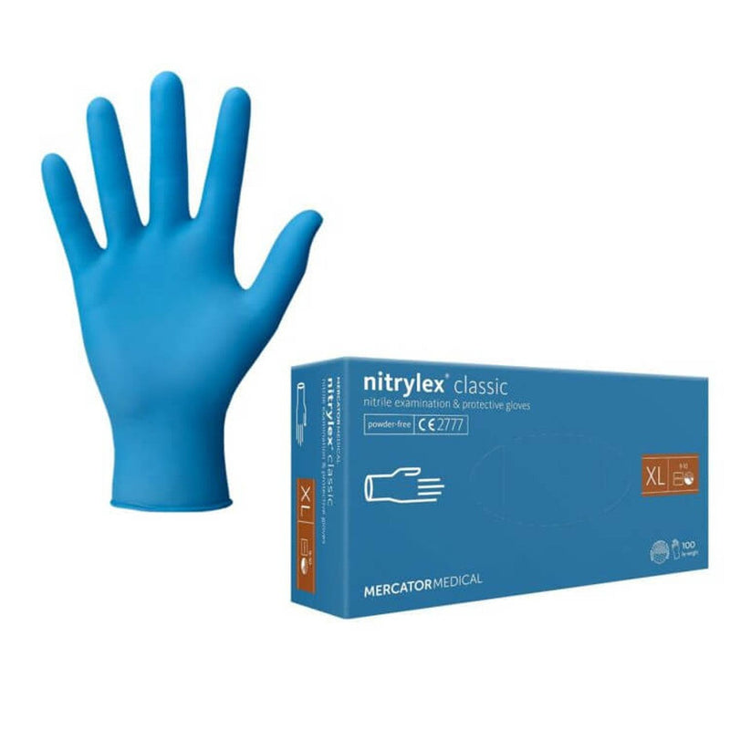 Blue Nitrile Gloves EXTRA LARGE XL - Box 100