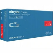 Mercator Blue Nitrile Gloves LARGE L - Box 100