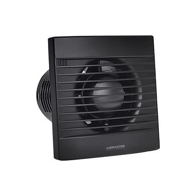 4" Extractor Fan with Timer and Humidistat - Matt Black