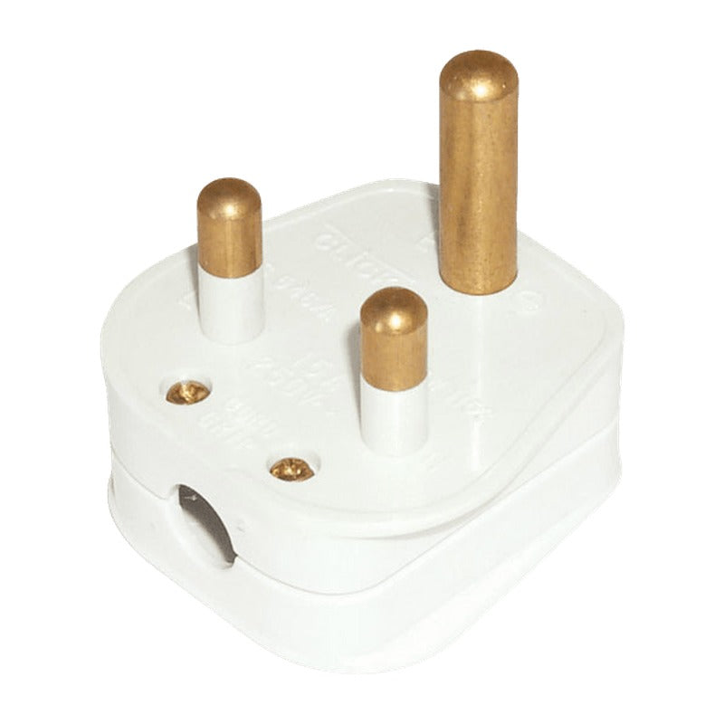 Click Mode 5A Round Pin Plug White UK