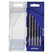 Faithfull HSSE M35 Cobalt Quick-Change Impact Drill Bit Set (x5) UK