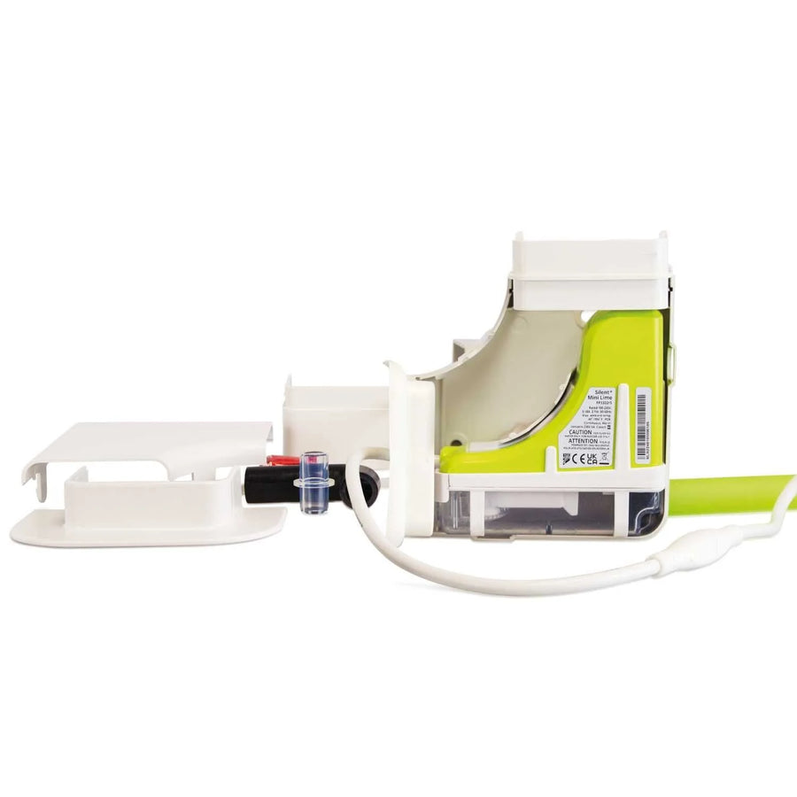 Aspen Silent+ Mini Lime Condensate Pump with S-Ducting – White
