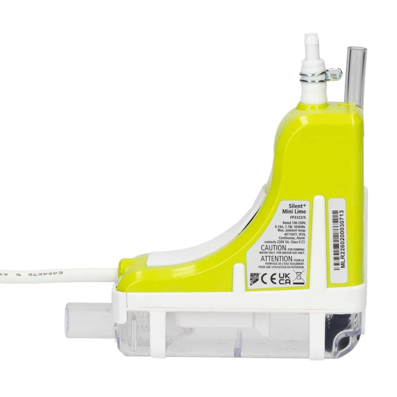 Aspen Mini Lime Condensate Pump with S-Ducting White