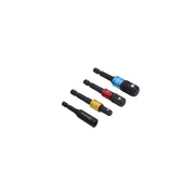 BlueSpot 14115 three colour-coded socket adaptors and magnetic bit holder