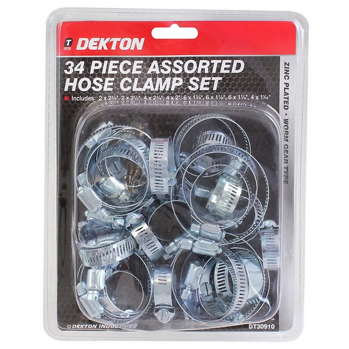 Assorted Hose Clamp Set – 34 Piece