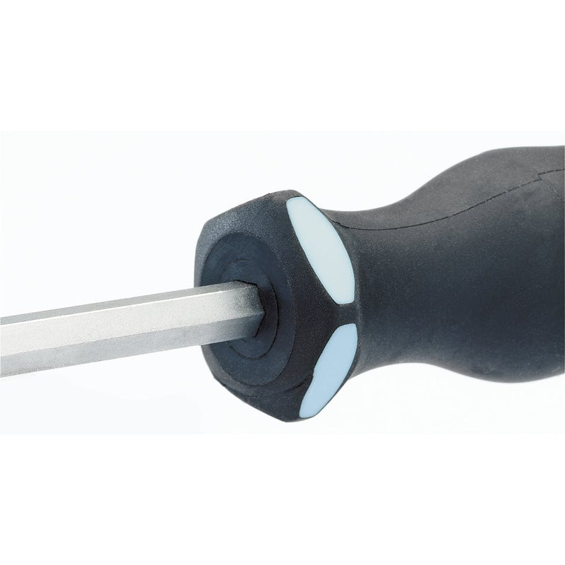 Draper Pound Thru Plain Slot Soft Grip Screwdriver, 6.5 x 100mm UK