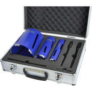 Faithfull Diamond Dry Core Drill Kit & Case - Set of 7 FAIDCKIT7