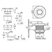 Grohe Adagio Flushing Concealed Cistern for WC & Air Button