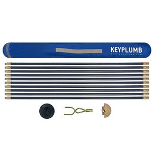 Drain Rod Set - 13 piece including 3 Fittings & bag