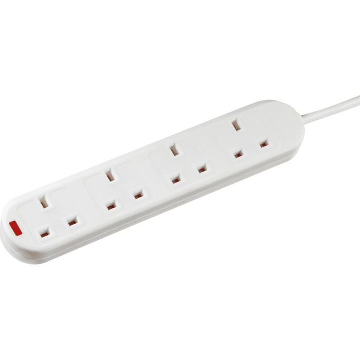 13A 4G 2M Extension Lead with Neon