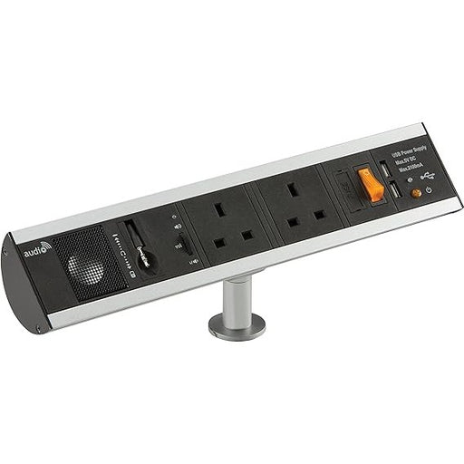 Knightsbridge 13A 2G Desktop Power Station with Built-in Speaker & Dual USB Charger SK004