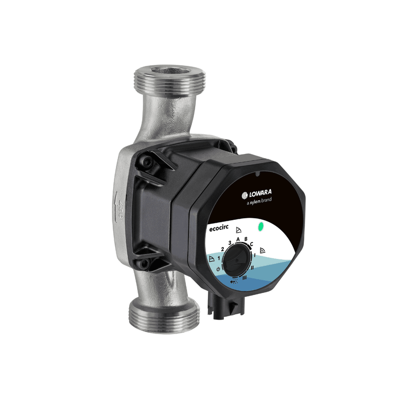 Lowara Ecocirc M 25-6/130 N Stainless Steel Hot Water Circulator Pump — 60B0L1014