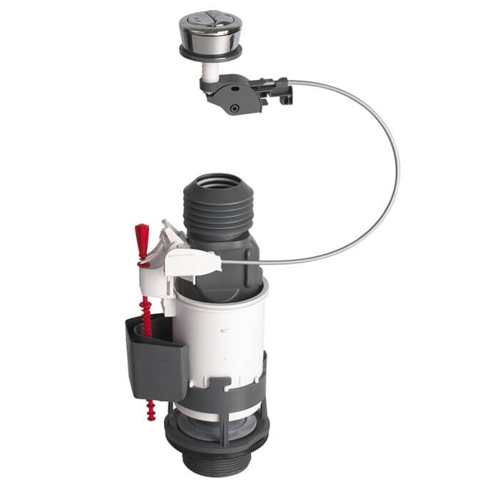 Wirquin 10120446 Jollyflush Cable Operated Dual Flush Valve & Push Button