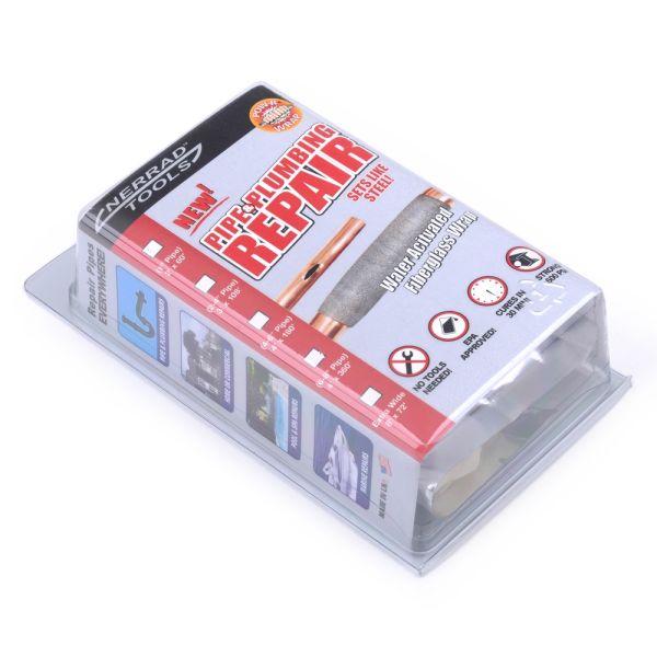 Fernco POW-R Wrap Pipe & Plumbing Repair Kit - Water Activated Fiberglass Wrap 2" x 60"