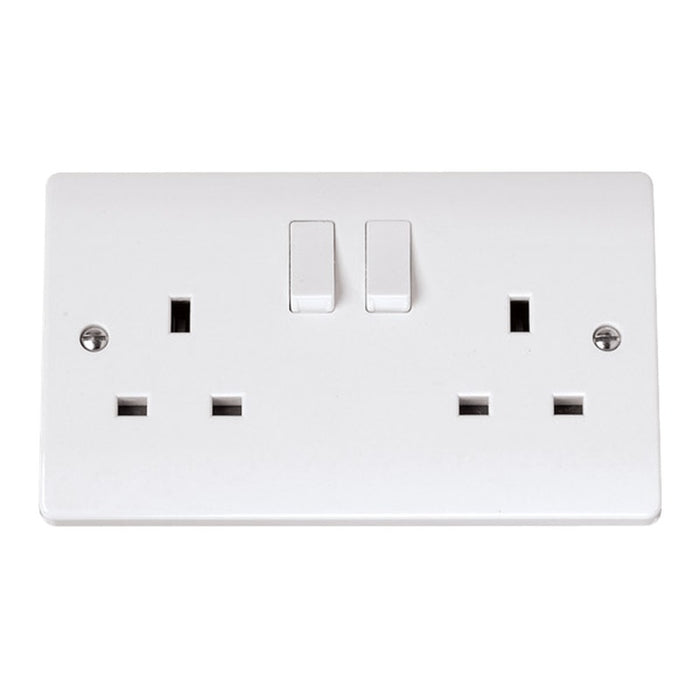 2 Gang SP 13A Socket - CLICK CURVA UK
