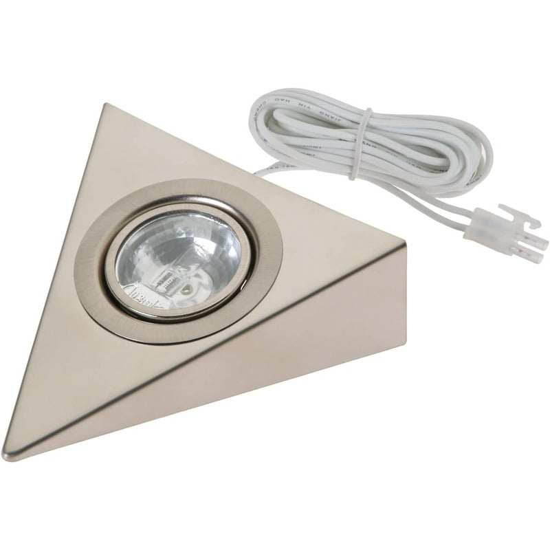 Knightsbridge Triangular Under Cabinet Light - Brushed Chrome 20W G4 TRI01CBR UK