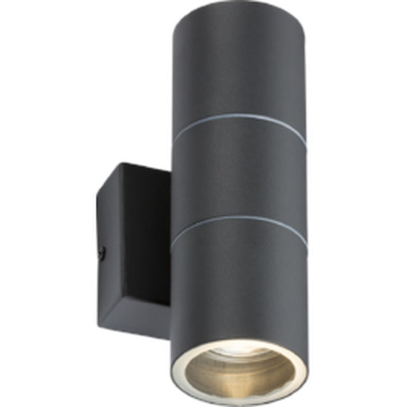 Knightsbridge 230V IP54 GU10 Up And Down Wall Light - Anthracite UK